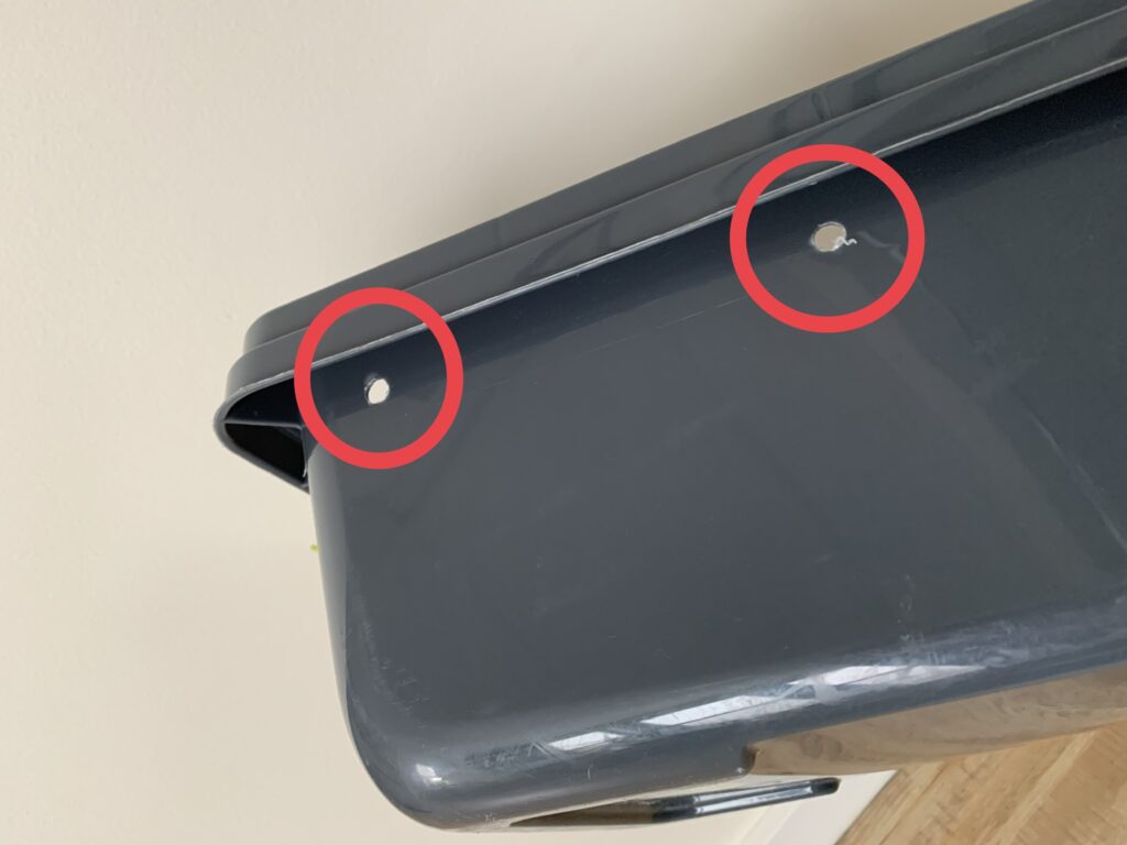 air holes drilled in a plastic container